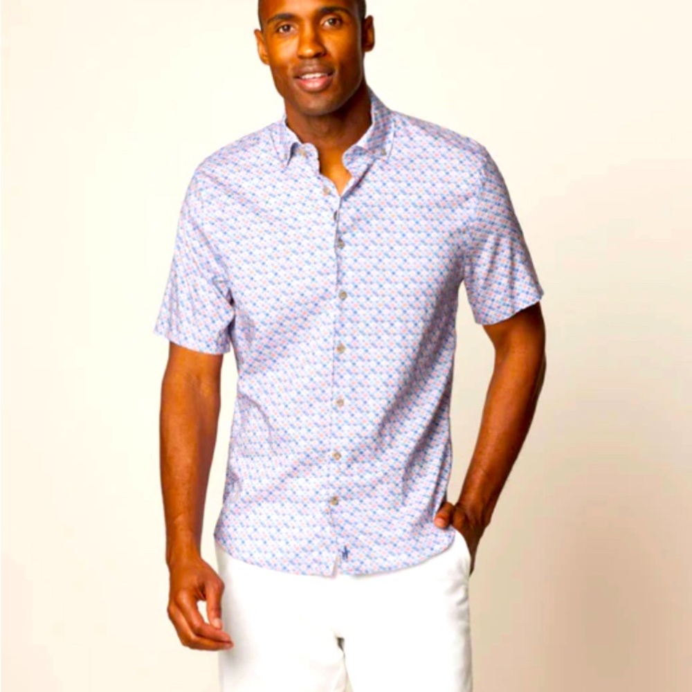 johnnie-O short sleeve button down prep-formance shirt